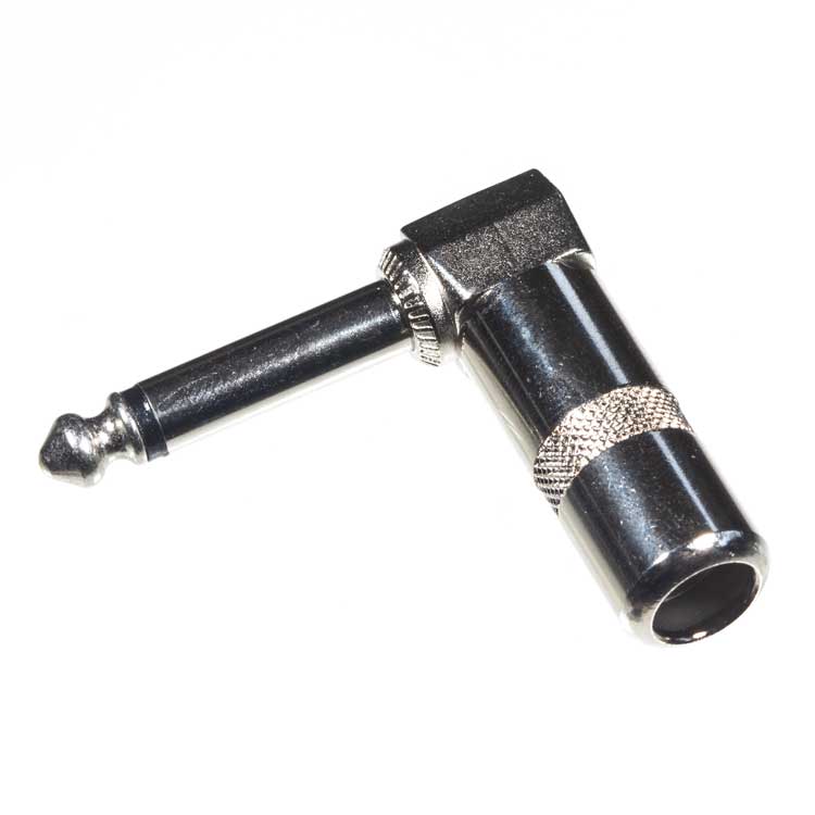 1/4" Right Angle Connector Mono TS Cable Plug