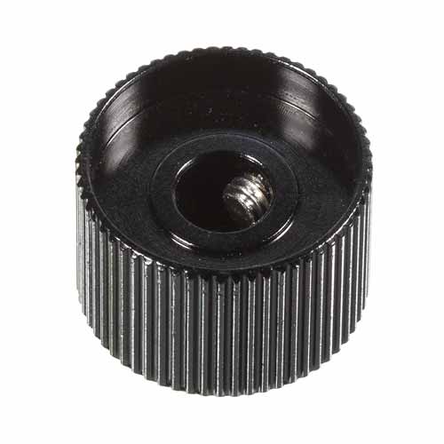 Large Knurled Aluminum Knob, Black