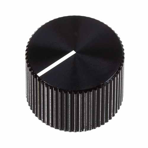 Large Knurled Aluminum Knob, Black