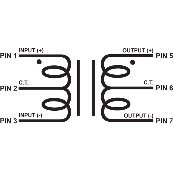 600 Ohm 1:1 Audio Transformer, 200mW
