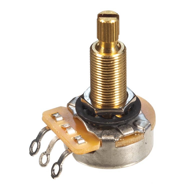 A500K 3/4" CTS Guitar Potentiometer, Knurled Shaft