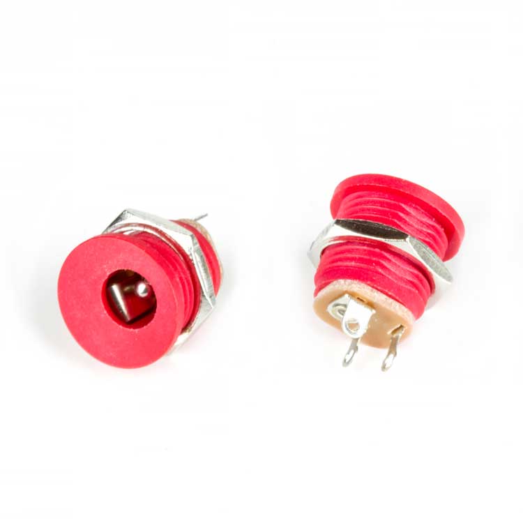 DC Jack, Internal Nut (Red)