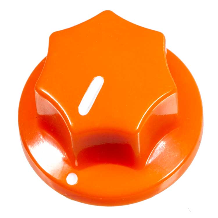 Fluted Knob, Orange