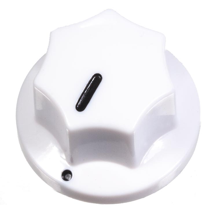 Fluted Knob, White