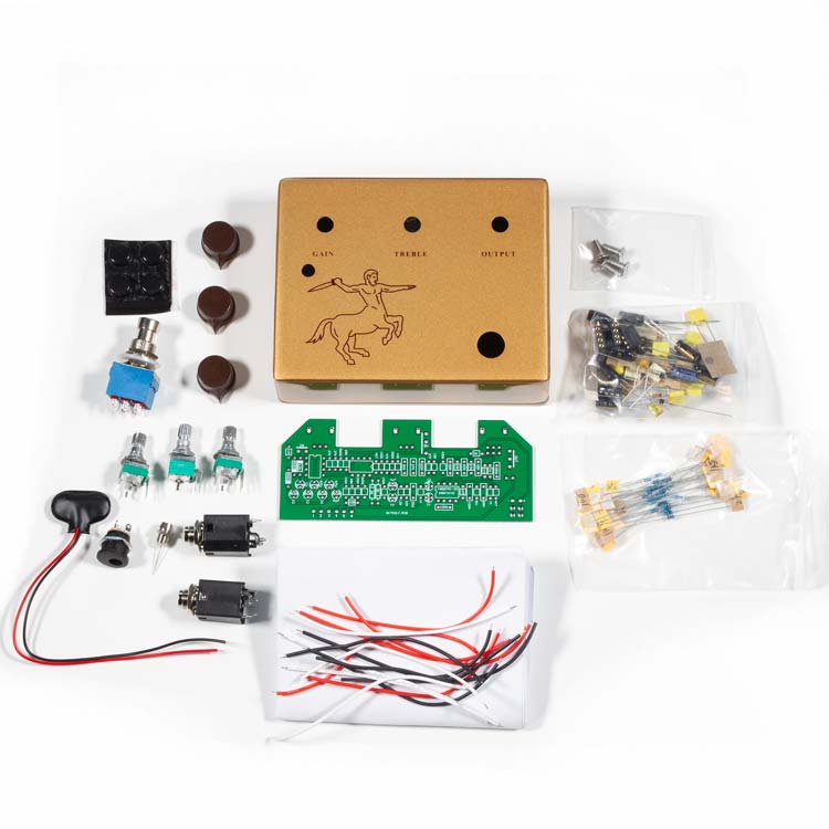 Klone Overdrive Guitar Pedal DIY Complete Kit, Gold