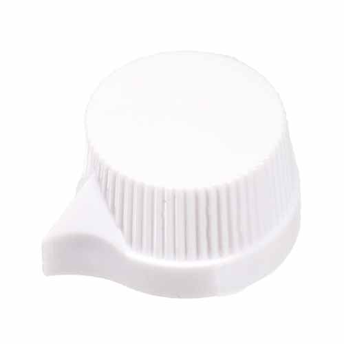 Knurled Pointer Knob, White