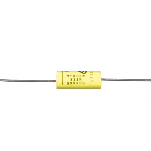 .0022uF SoZo 500V NexGen Yellow Mustard Vintage Capacitor