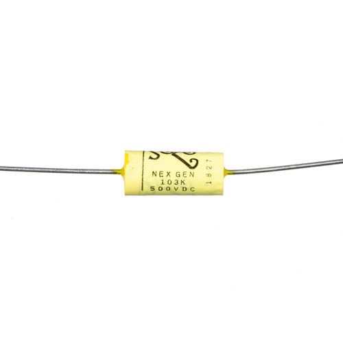 .01uF SoZo 500V NexGen Yellow Mustard Vintage Capacitor