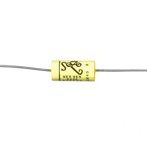 .022uF SoZo 500V NexGen Yellow Mustard Vintage Capacitor