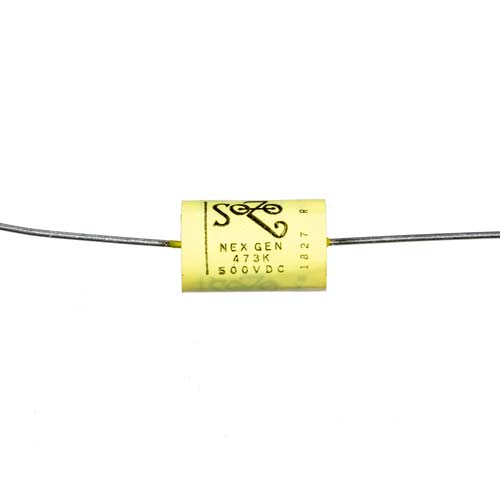 .047uF SoZo 500V NexGen Yellow Mustard Vintage Capacitor