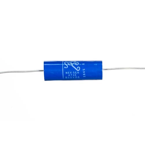 .047uF SoZo 500V NexGen Blue Molded Vintage Capacitor