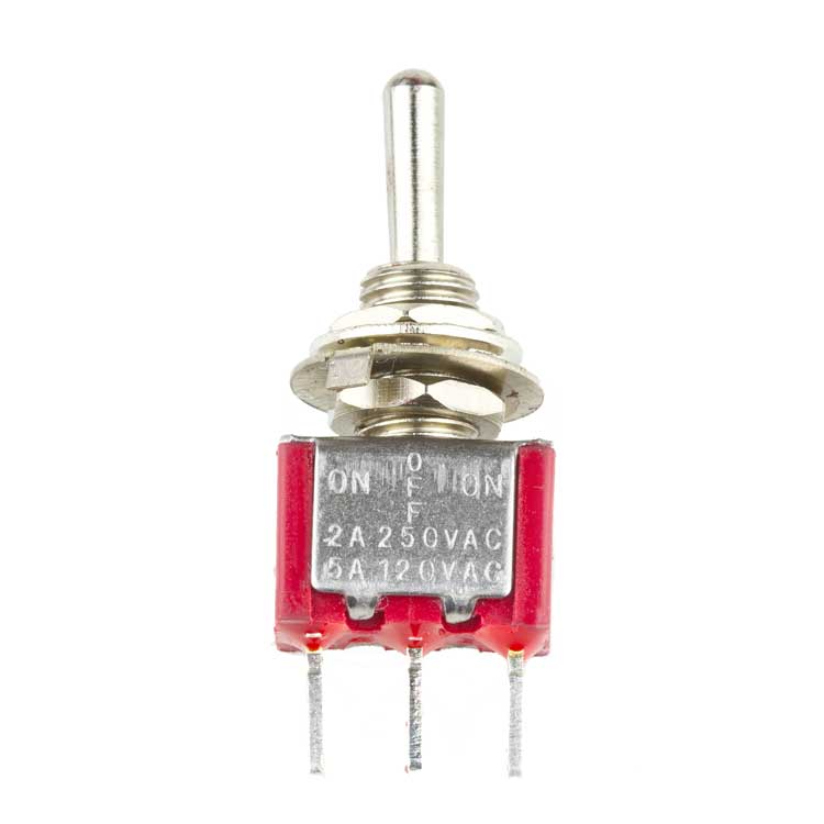 SPDT ON-OFF-ON Toggle Switch, Solder Lugs