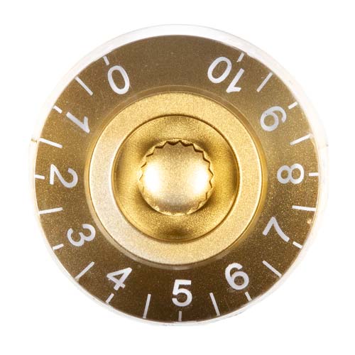 Transparent Gold Guitar Knob