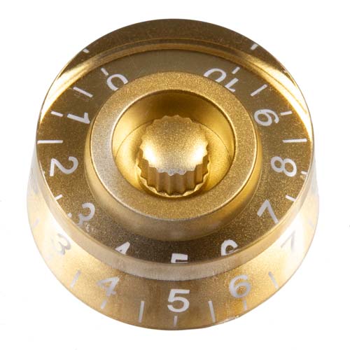 Transparent Gold Guitar Knob