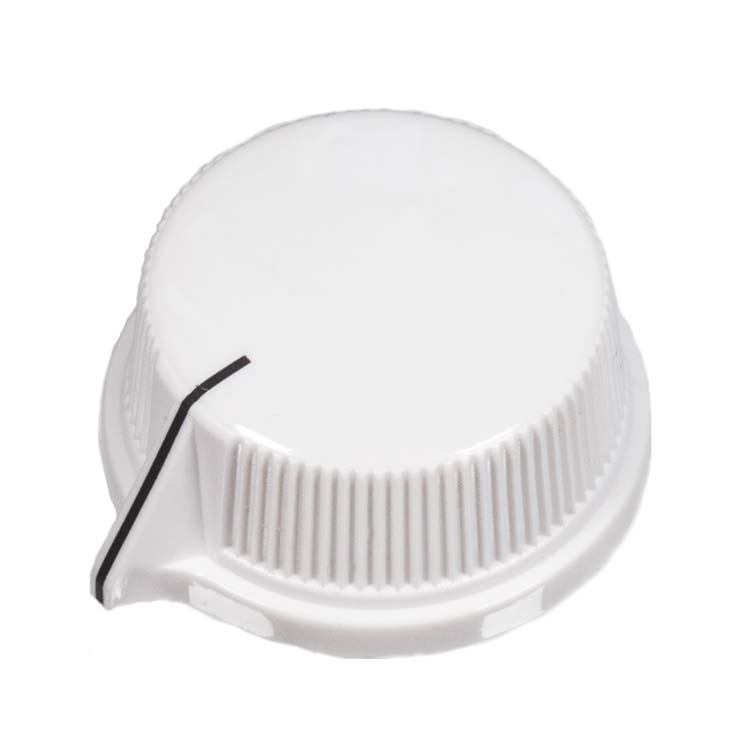 Vintage Large Pointer Knob, White