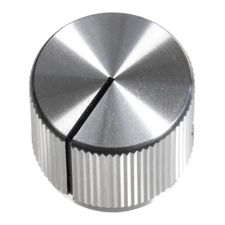 19mm Anodized Aluminum Knob, Silver