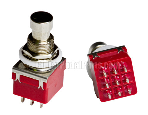 3PDT Foot Switch, Solder Lugs (Red)
