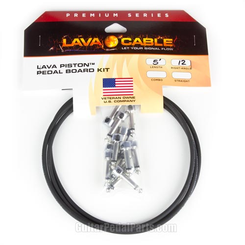 6-Pack Lava Cable Piston Solderless Cable Kit Black