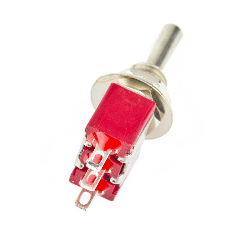 SPDT ON-OFF-ON Toggle Switch, Solder Lugs